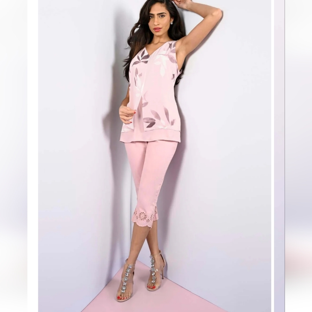 FRANK LYMAN Pink Cropped Pants